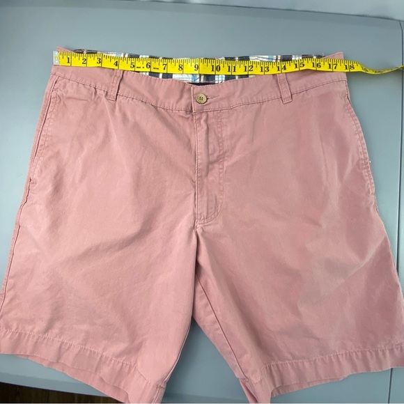 Vintage 1946 Washed Stoned & Beaten men's pink flat front shorts size 36 - Picture 9 of 15